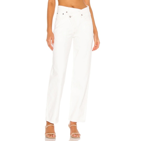 NEW Agolde Criss Cross Wide Leg Jeans in Paste - Picture 11 of 11